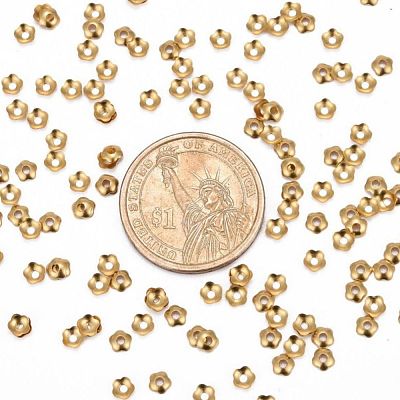 Brass Bead Caps KK-TB857-G-1
