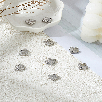 10Pcs 304 Stainless Steel Charms STAS-LP0003-85-1