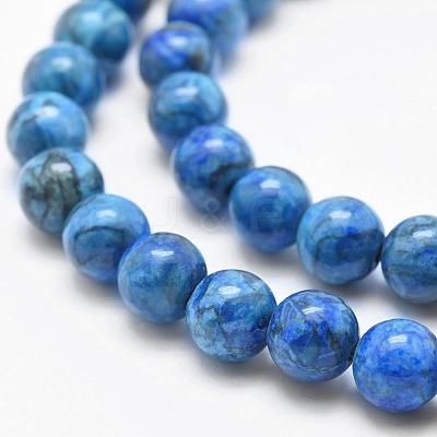 Natural Marble Beads Strands G-K211-6mm-C-1