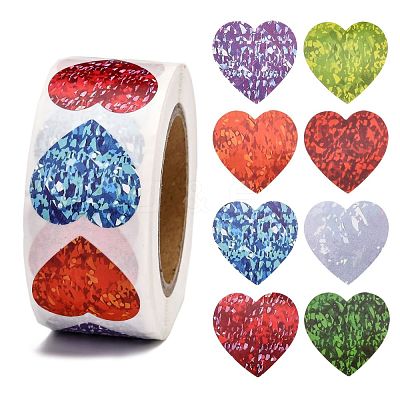 Heart Shaped Stickers Roll DIY-K027-A16-1