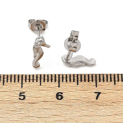 Brass Stud Earrings EJEW-R032-04P-1