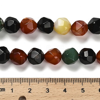 Dyed Natural Agate Beads Strands G-G203-08D-1
