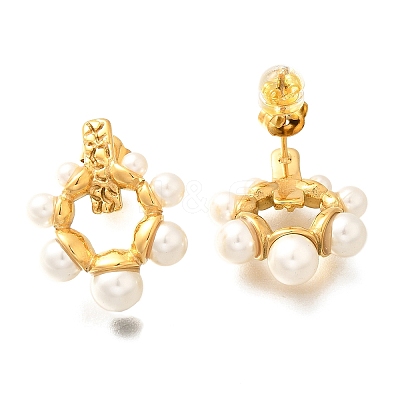 304 Stainless Steel Stud Earrings EJEW-A123-01B-G-1