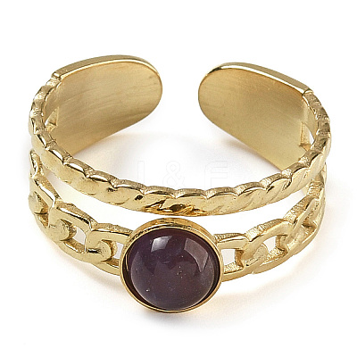 Natural Amethyst Finger Rings RJEW-U027-06G-05-1