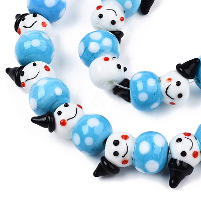 Handmade Lampwork Beads Strands LAMP-N021-43C-1