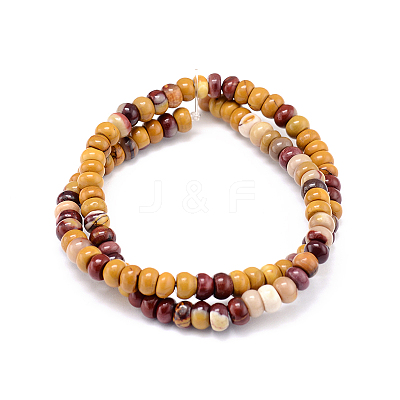 Rondelle Natural Mookaite Beads Strands G-F216-20-1