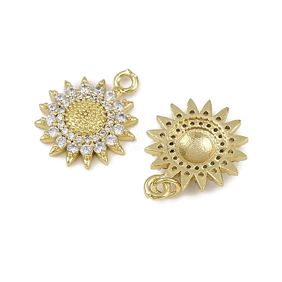 Brass Micro Pave Cubic Zirconia Pendants KK-I358-063G-J-1