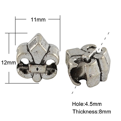 Tibetan Style Alloy European Beads MPDL-4928-S-LF-1