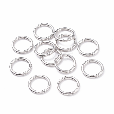Non-Tarnish 304 Stainless Steel Closed Jump Rings X-STAS-F174-16P-1