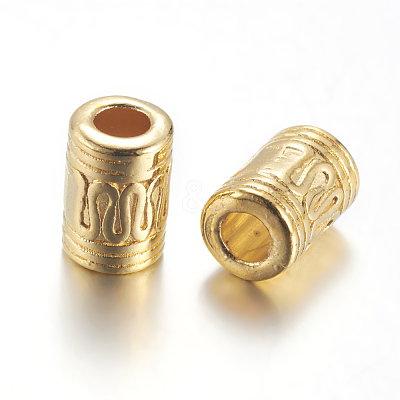 Golden Alloy Column Beads K08WS012-1