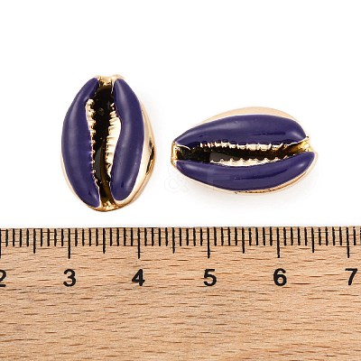 Electroplated Cowrie Shell Beads SSHEL-M023-05F-1
