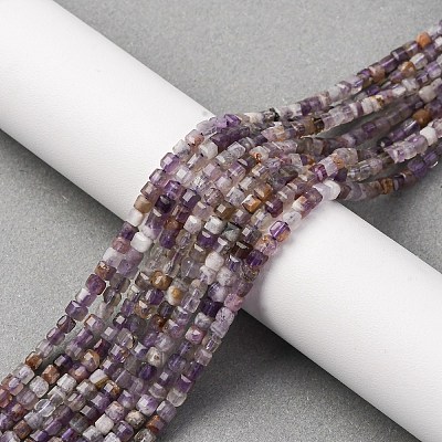 Faceted Natural Amethyst Beads Strands G-RM250101-E21-01-1