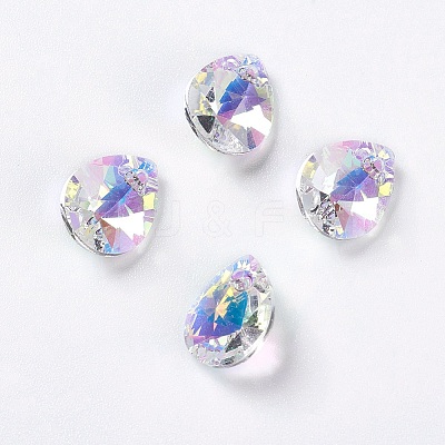 Faceted K9 Glass Rhinestone Charms LS-RGLA-F053-A-001AB-1