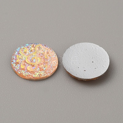 Resin Cabochons CRES-WH0001-49F-1