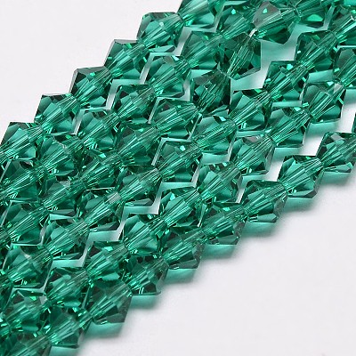Imitate Austrian Crystal Bicone Glass Beads Strands X-GLAA-F029-6x6mm-10-1