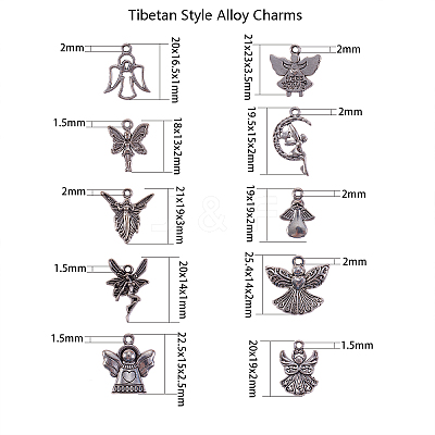 Tibetan Style Alloy Pendants TIBEP-CJ0001-15-1