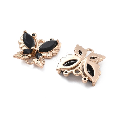 Brass Glass Connector Charms KK-B125-08G-01-1