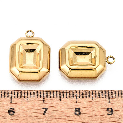304 Stainless Steel Pendant Cabochon Settings STAS-T065-85G-1
