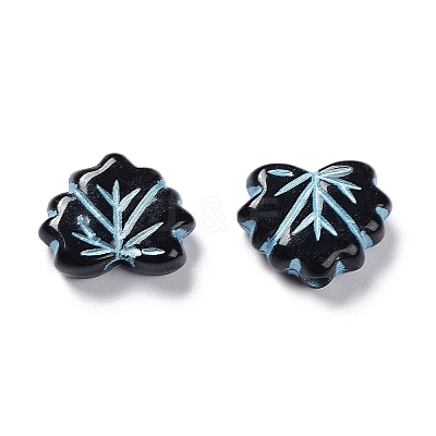 Black Opaque Acrylic Beads OACR-G016-34A-1