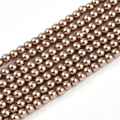 Baking Paint Pearlized Glass Pearl Bead Strands HY-N002-2mm-A06-1