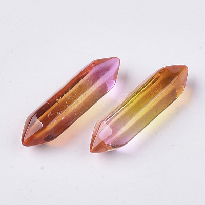 Two Tone Glass Double Terminated Point Beads GLAA-S167-12H-1