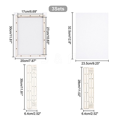 Basswood Assembled Paper Making Frame DIY-WH0016-17-1