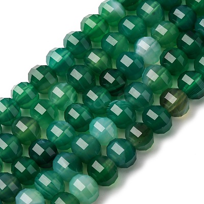 Natural Banded Agate Beads Strands G-P587-D02-02B-1