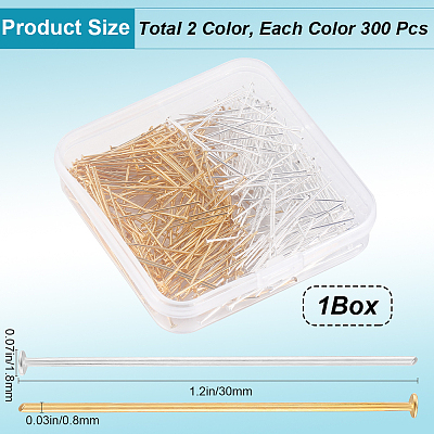 600Pcs 2 Colors Jewelry Findings KK-SP0001-72A-1