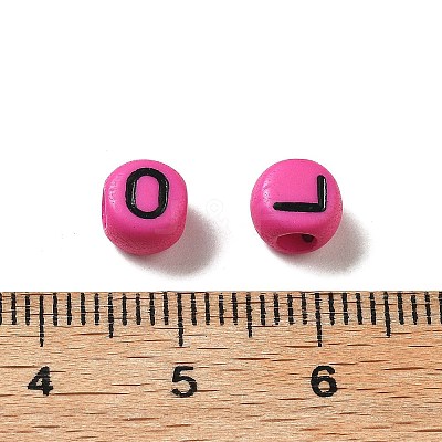 Opaque Acrylic Beads OACR-R005-02I-1