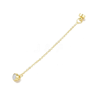 Brass Magnetic Clasp with Cable Safety Chain LS-KK-F839-035G-1