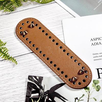PU Leather Oval Long Bottom for Knitting Bag FIND-WH0043-56B-1