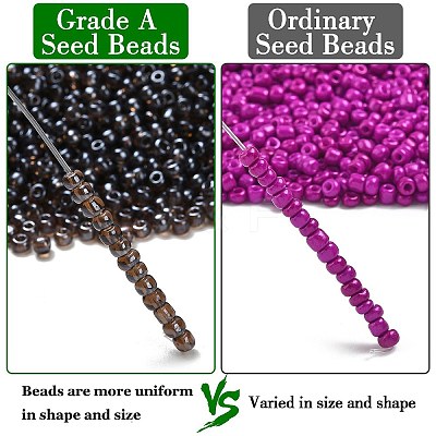 FGB 8/0 Grade A Round Glass Seed Beads SEED-Q011-3mm-F528-1