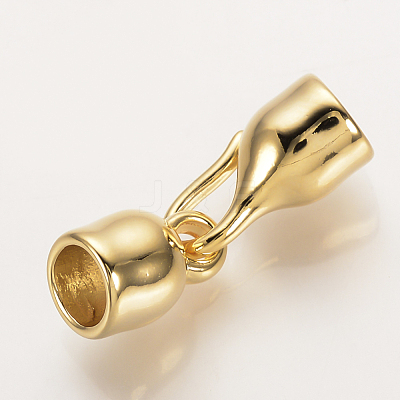 Brass Hook Clasps KK-Q735-215G-1