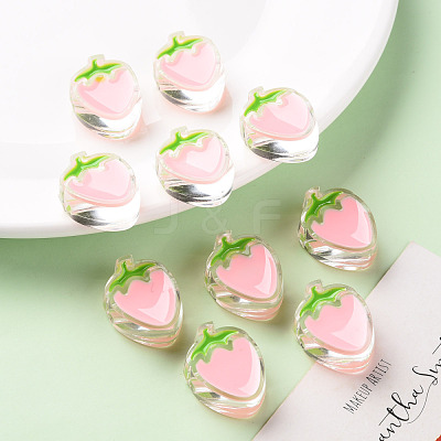 Transparent Enamel Acrylic Beads TACR-S155-003E-1
