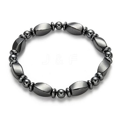 Non-Magnetic Synthetic Hematite Bracelets BJEW-E003-8-1