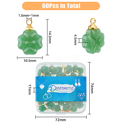 60Pcs Glass Charms GLAA-DC0001-08-1