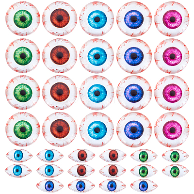 36Pcs 9 Styles Halloween Translucent Resin Decoden Cabochons CRES-WR0001-01-1
