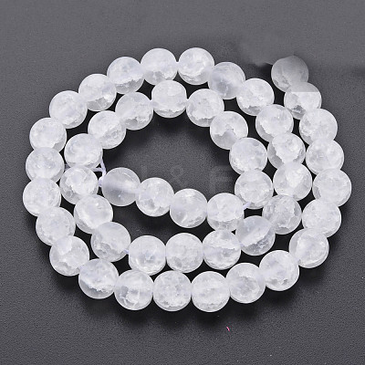 Crackle Glass Beads Strands GLAA-S192-D-008A-1