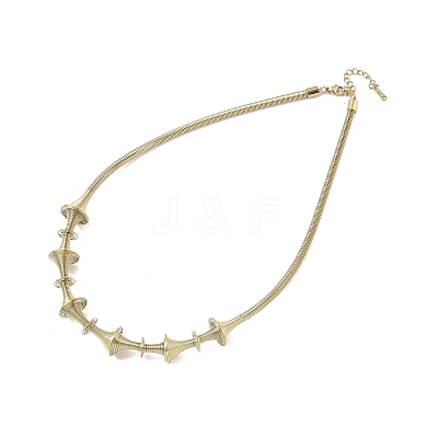 304 Stainless Steel Irregular Twisted Chain Spiral Bib Necklaces for Women NJEW-B127-01G-01-1