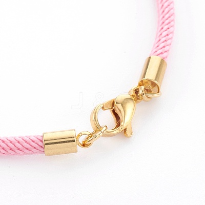 Braided Cotton Cord Bracelet Making MAK-L018-03A-M-G-1