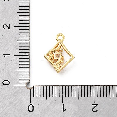 Brass Micro Pave Cubic Zirconia Pendants KK-H511-01G-03-1