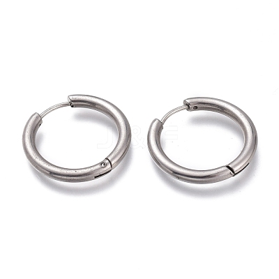 Tarnish Resistant 201 Stainless Steel Huggie Hoop Earrings EJEW-O095-05-06-1