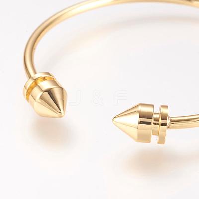 Brass Cuff Bangle BJEW-P168-B34-1