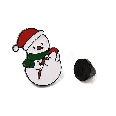 Christmas Theme Zinc Alloy Enamel Pin Brooch for Backpack Clothes JEWE-R003-01EB-07-1