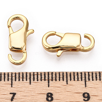 Brass Lobster Claw Clasps KK-N254-09G-1
