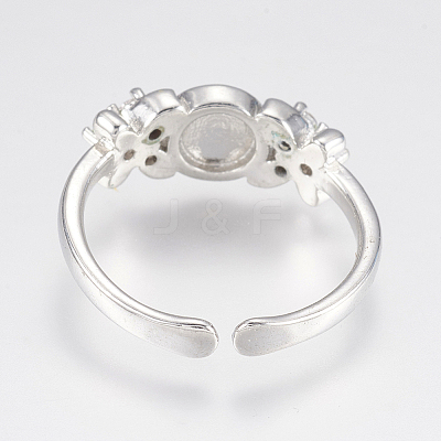 Adjustable Brass Cuff Rings ZIRC-F076-02P-1
