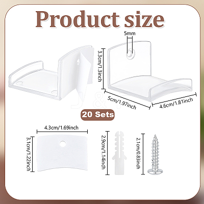 ABS Baseball Cap Hook FIND-WH0173-493A-1