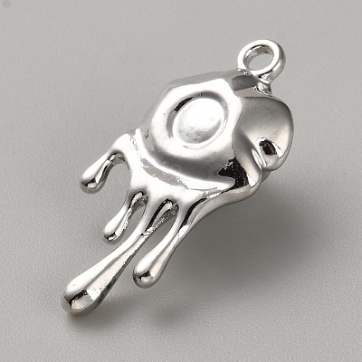 White Series Love Bow Alloy Acrylic Pendant PALLOY-WH0115-01P-14-1