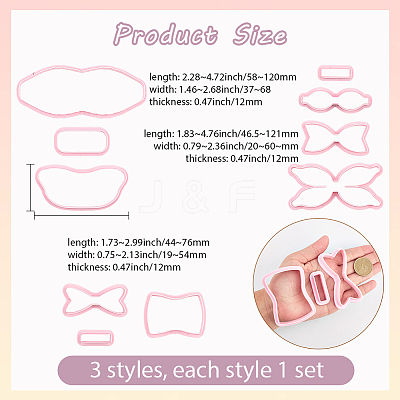 3 Sets 3 Styles PP Plastic Cookie Baking Molds DIY-SC0031-04B-1