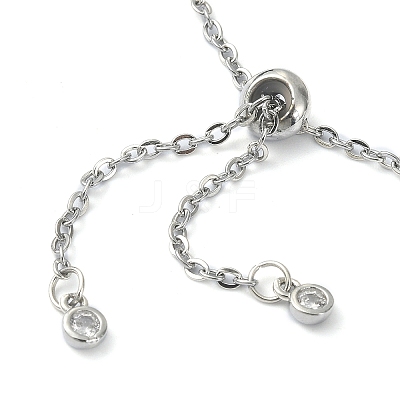 Natural Quartz Crystal Bullet Link Slider Bracelets BJEW-JB09901-05-1